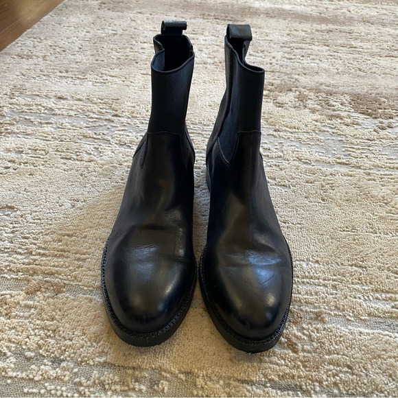Liebeskind Black Leather Ankle Boots Chelsea Boots Booties: 37 - Picture 5 of 16